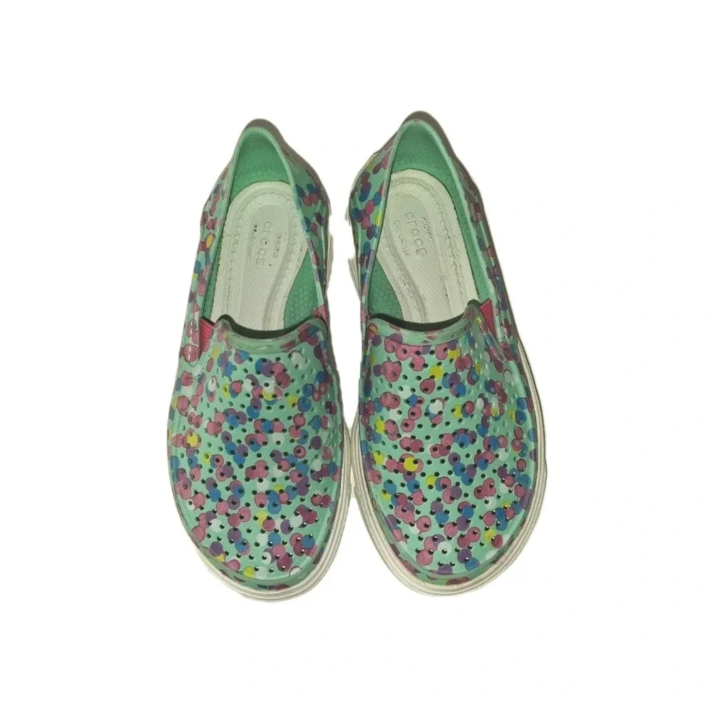 Crocs Citilane Roka Graphic Shoes Kids Sz C10  Mint & Fuchsia